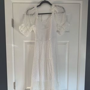 White Maxi Dress Flowy - Very Bridal, For Bridal Shower
